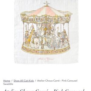 Atelier Choux Pink Carousel Swaddle
